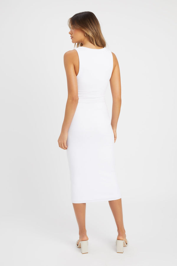 Kookai Icon Midi Dress White