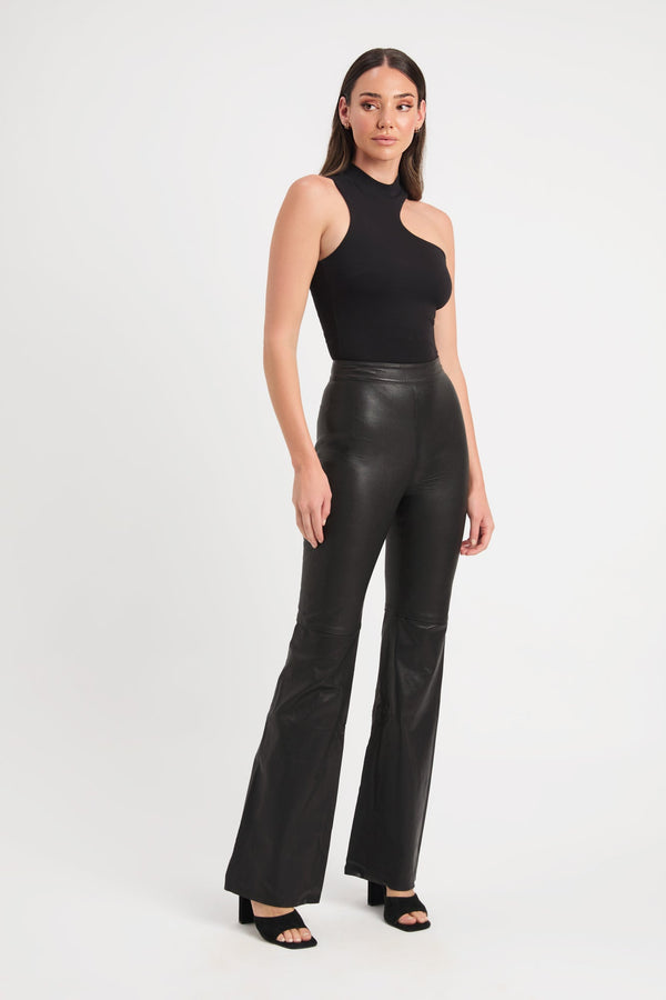 kookai Iona Leather Pant Black