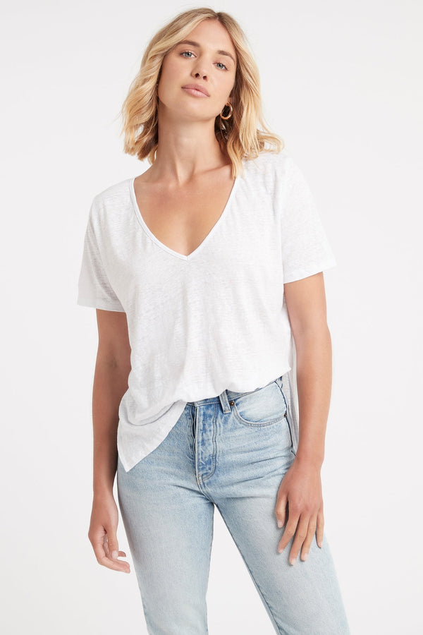 kookai Isabel Linen Tee White