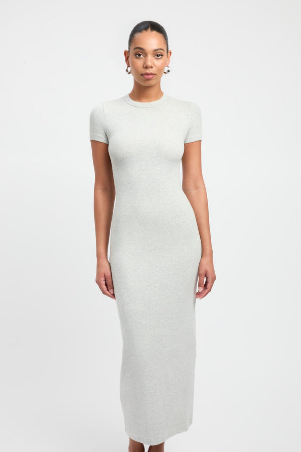 Kookai Jacques Midi Dress Light Grey Marle