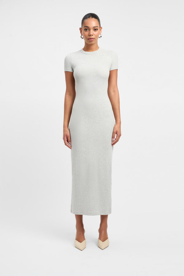 kookai Jacques Midi Dress Light Grey Marle