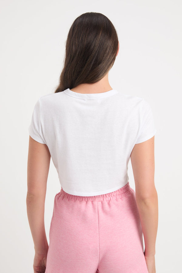 Kookai Jasmin Crop Tee White