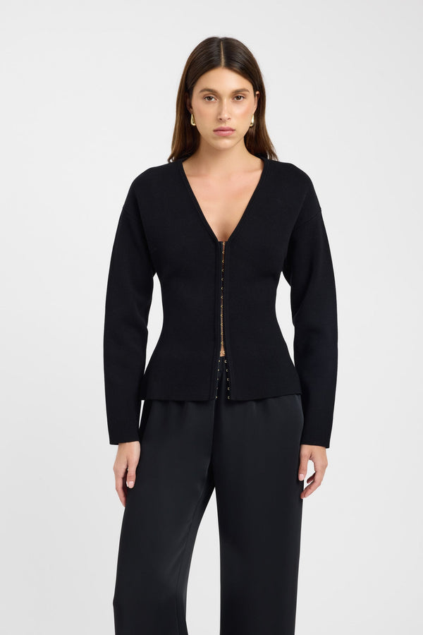 Kookai Jasper Hook Top Black