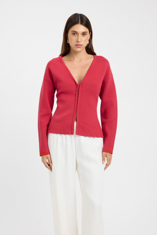 Kookai Jasper Hook Top Cherry Red