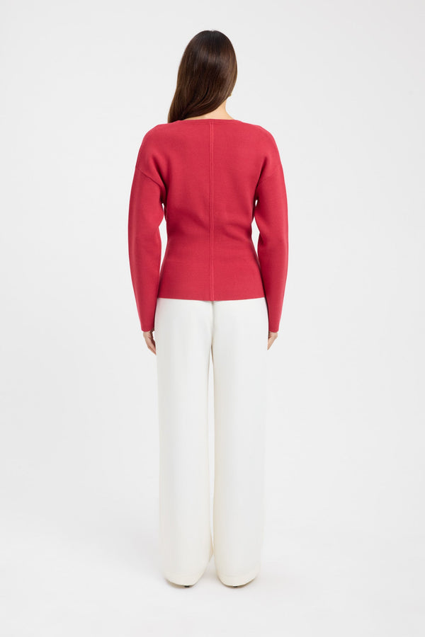 Kookai Jasper Hook Top Cherry Red