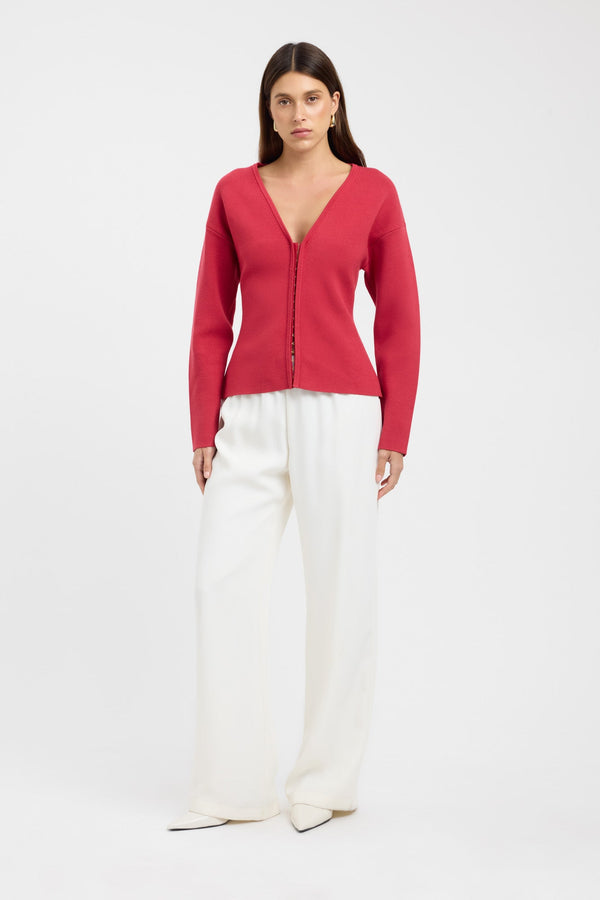 kookai Jasper Hook Top Cherry Red