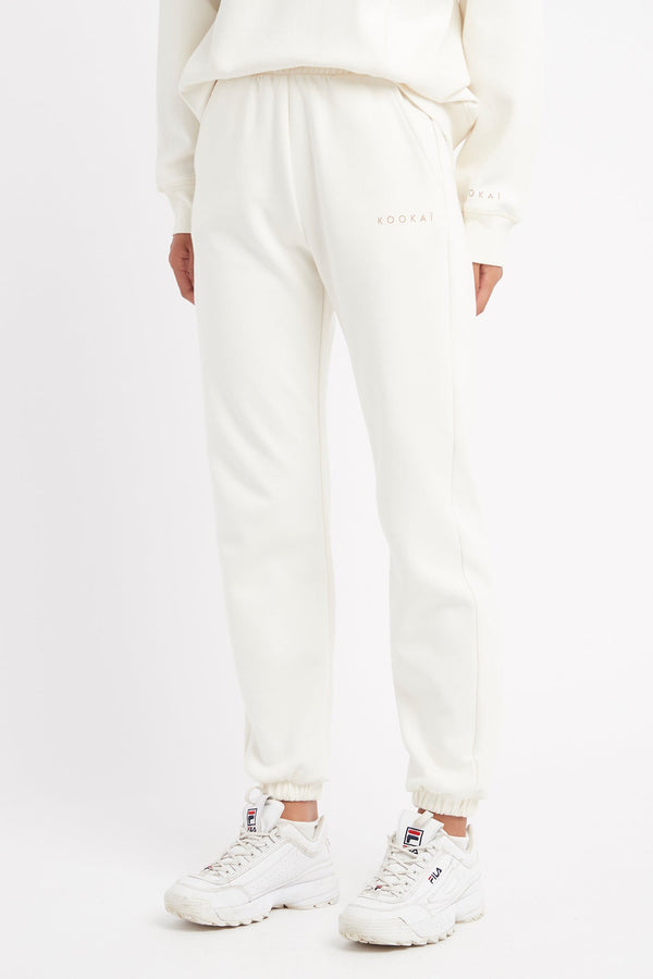 Kookai Jenna Logo Trackpant Gardenia White