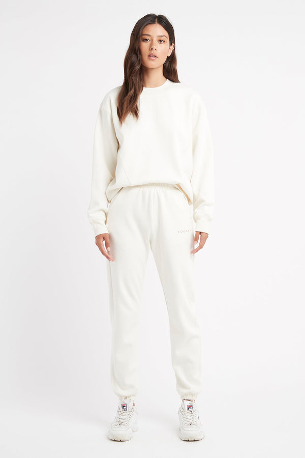 kookai Jenna Logo Trackpant Gardenia White