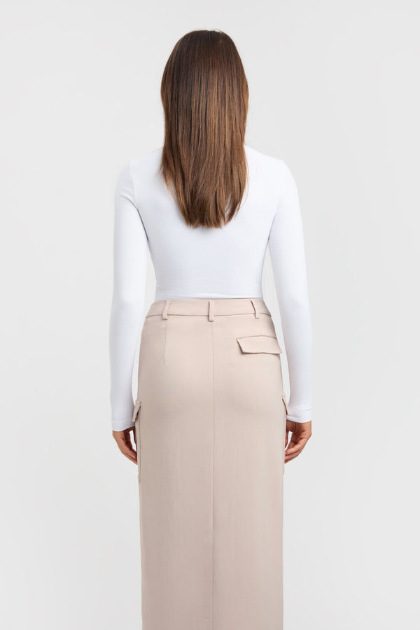 Kookai Jenner Long Sleeve Top White