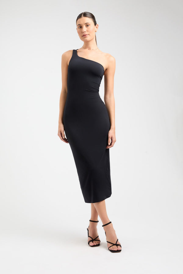kookai Jessica One Shoulder Dress Black