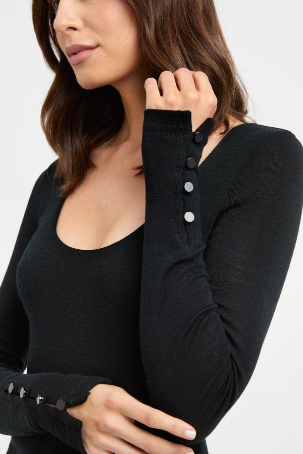 Kookai Joni Long Sleeve Dress Black