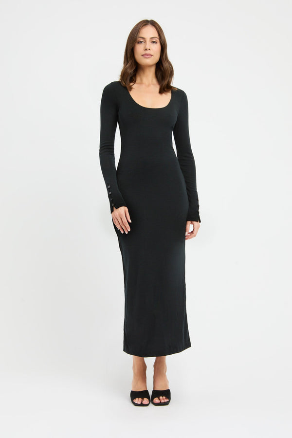 kookai Joni Long Sleeve Dress Black