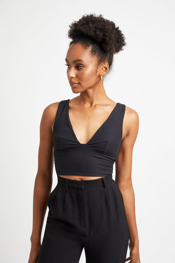 kookai Josie Crop Black
