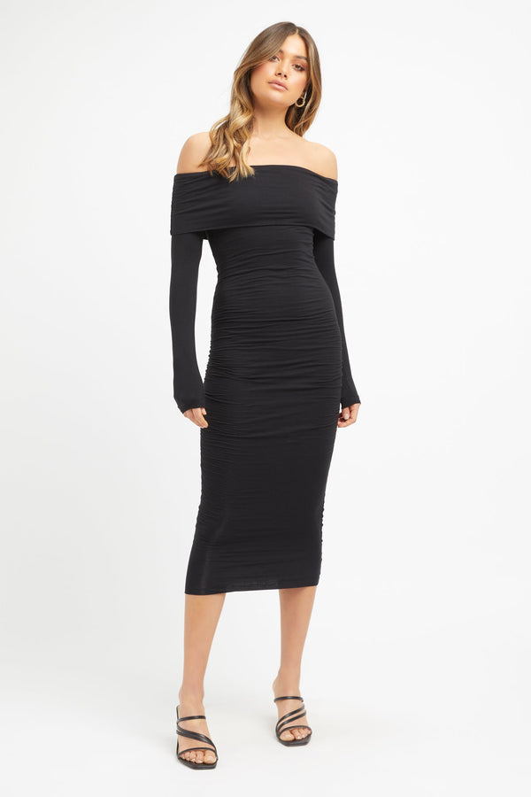 kookai Juliette Midi Dress Black