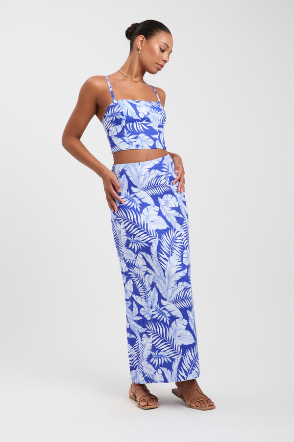 kookai Justine Maxi Skirt Dazzling Blue