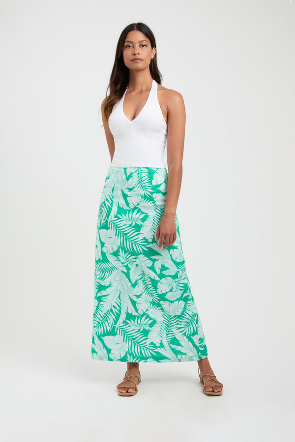 Kookai Justine Maxi Skirt Island Green