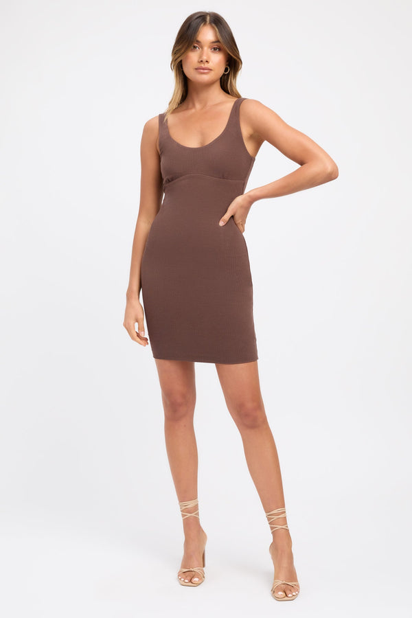 kookai Kaia Mini Dress Chocolate