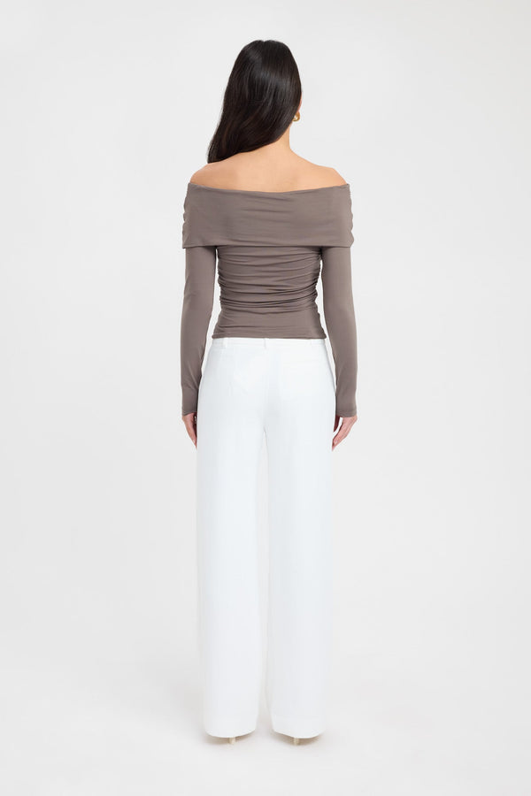 Kookai Kalia Long Sleeve Top Nestle