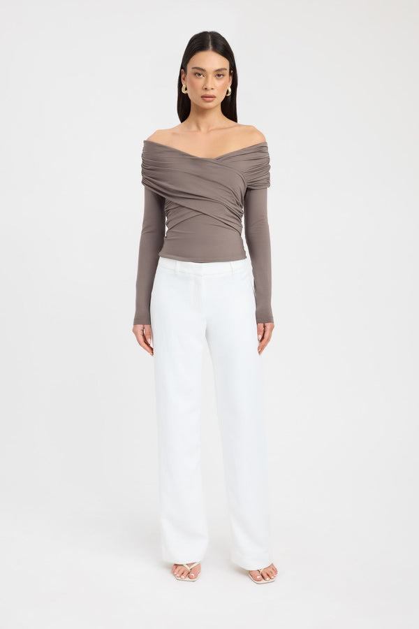 kookai Kalia Long Sleeve Top Nestle