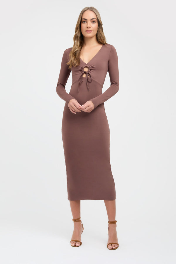 kookai Kasia Dress Brownie
