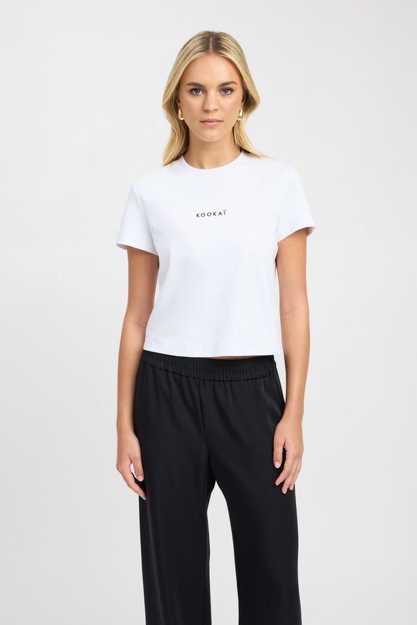 Kookai Katalyst Crop Tee White