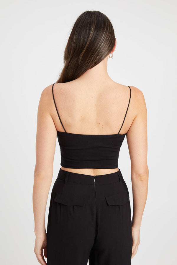 Kookai Kellie Super Crop Black
