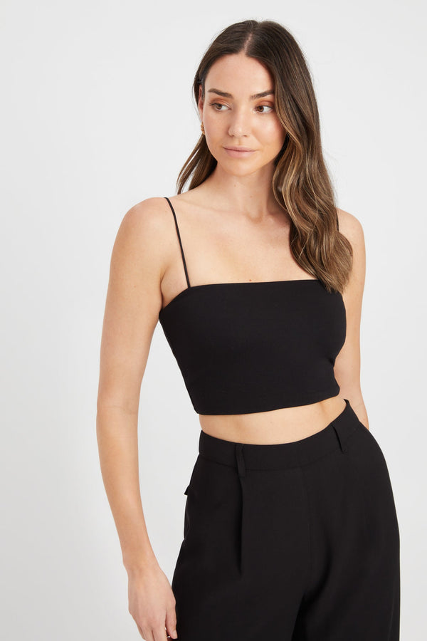 kookai Kellie Super Crop Black