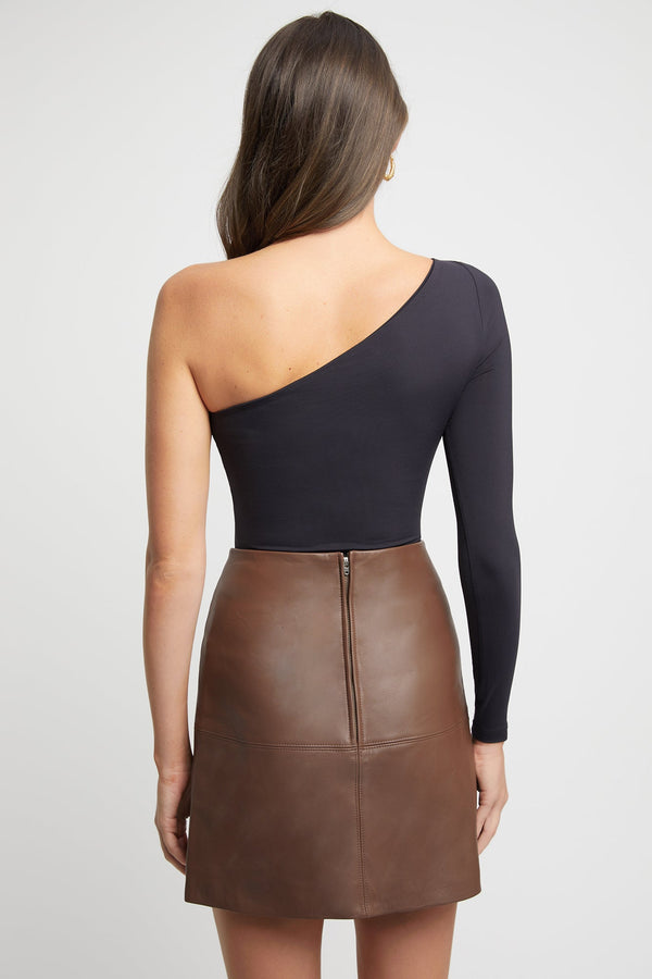 Kookai Kelsey One Shoulder Bodysuit Black