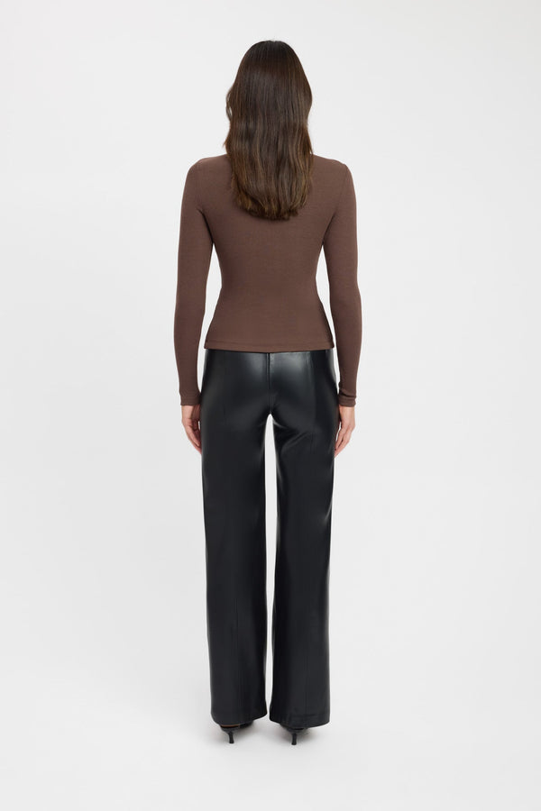 Kookai Kinsley Top Dark Chocolate