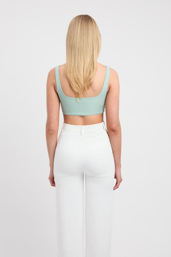 Kookai Kizzy Crop Cameo Green