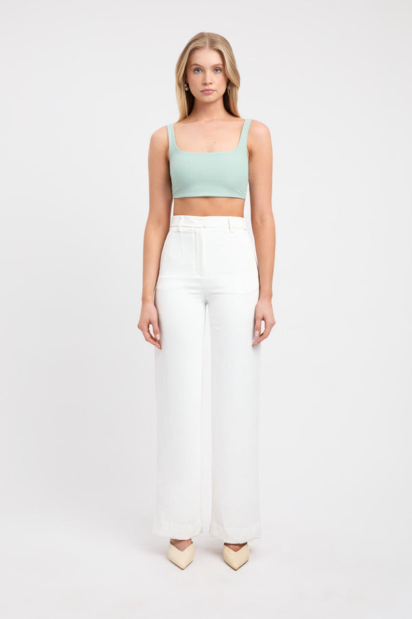 kookai Kizzy Crop Cameo Green