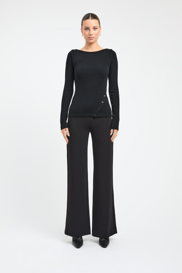 kookai Knox Merino Wool Top Black