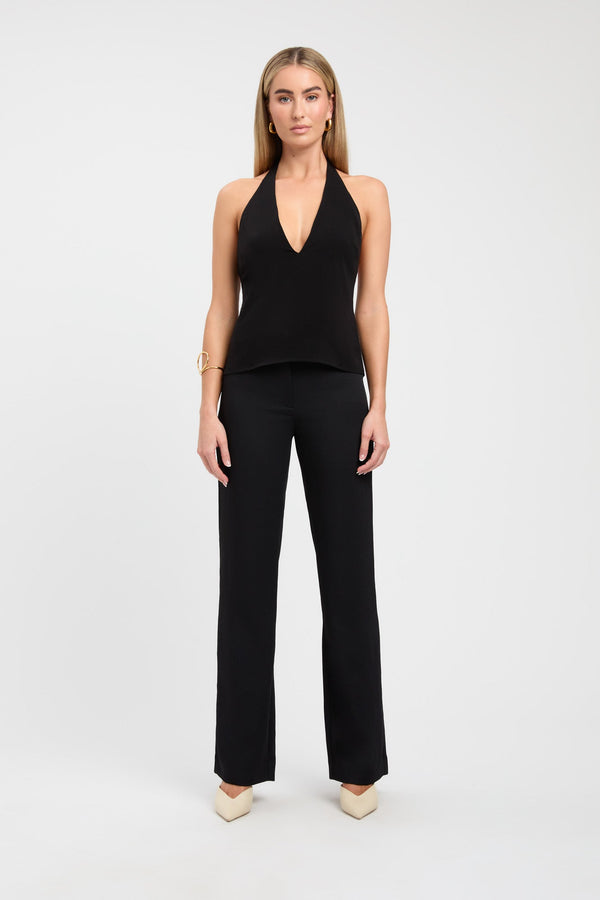 kookai Koko Deep Vee Top Black