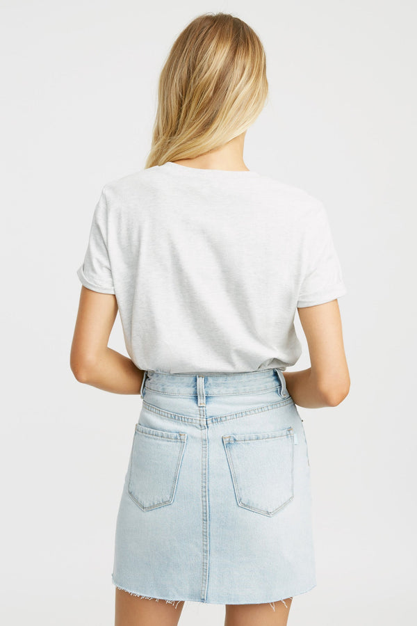 Kookai Kookai Emblem Tee Light Grey Marle