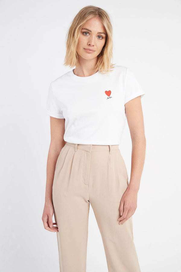 kookai Kookai Heart Patch Tee White