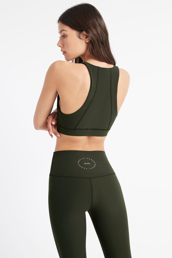 Kookai Kookai Sport Patch Crop Top Deep Khaki