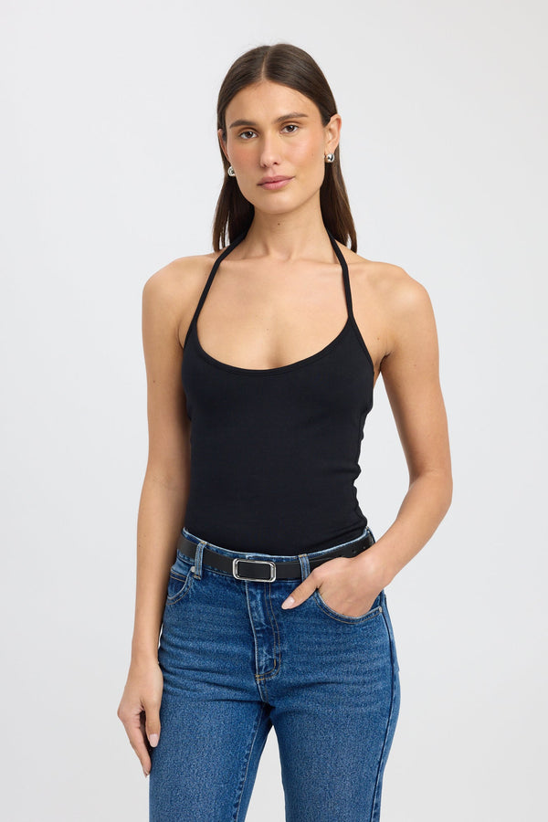 Kookai Kristy Scoop Tank Black