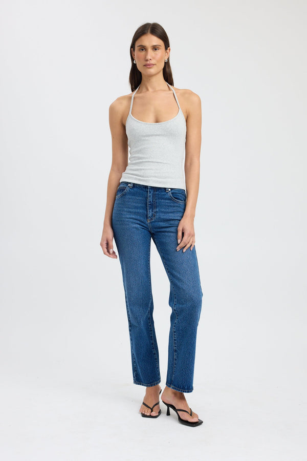 kookai Kristy Scoop Tank Dark Grey Marle