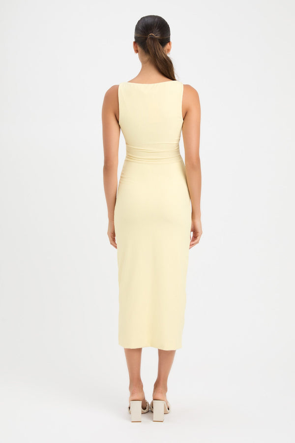 Kookai Lainey Midi Dress Sorbet Yellow