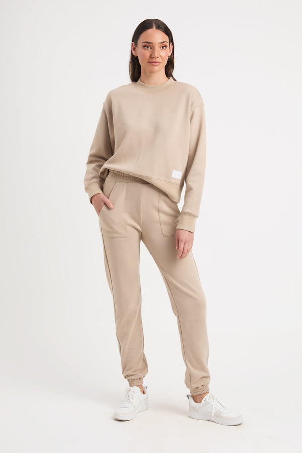 Kookai Lana Crew Sweater Taupe