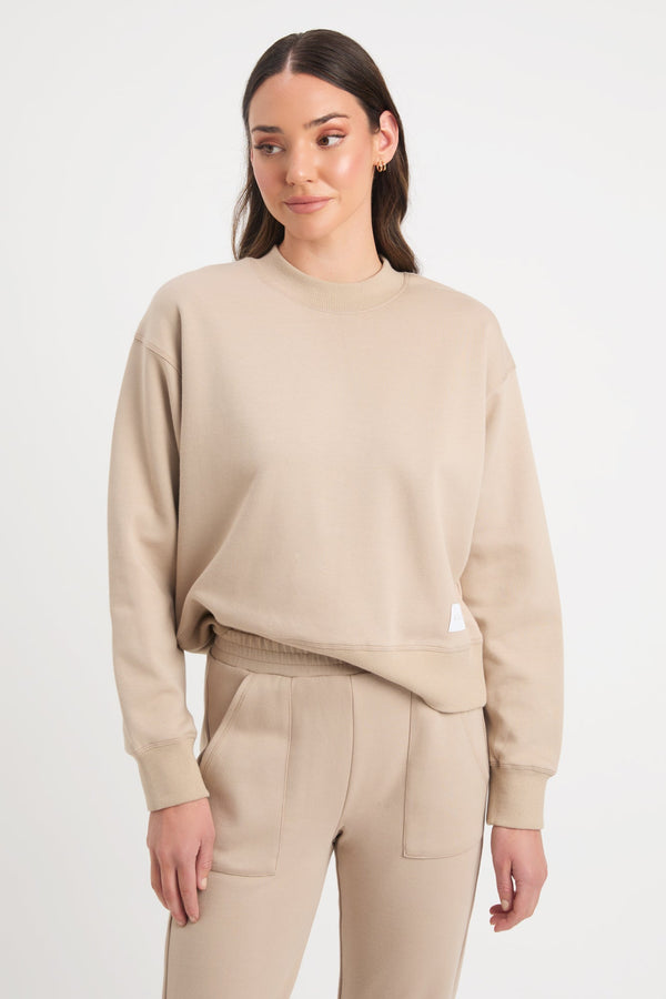 kookai Lana Crew Sweater Taupe