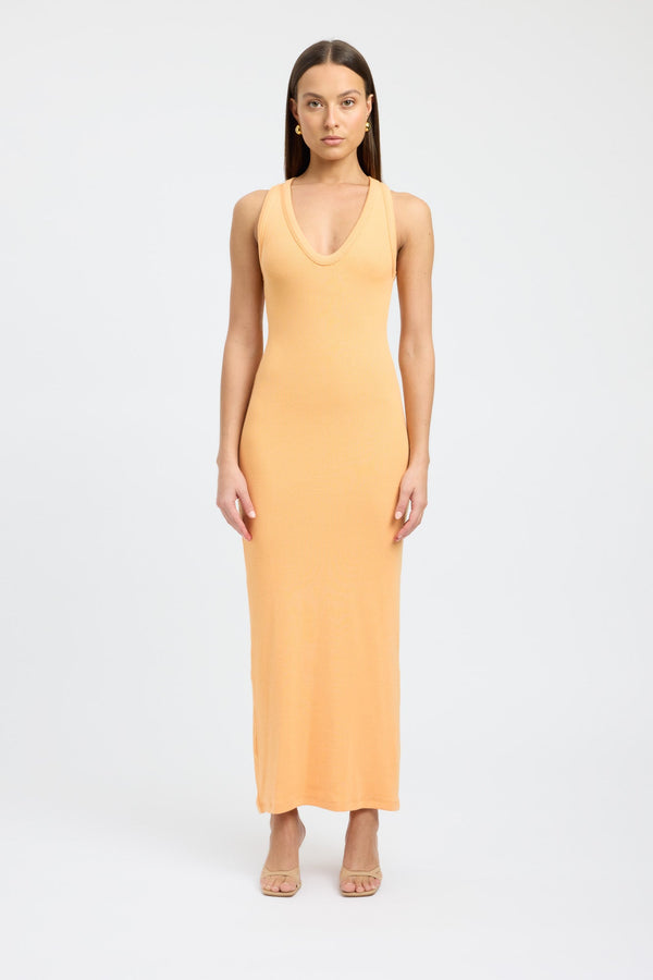 kookai Laney Dress Papaya Sorbet