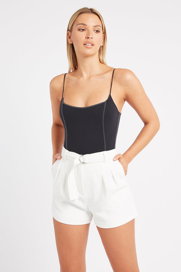 kookai Lara Strappy Bodysuit Black