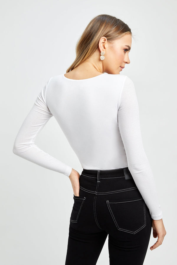Kookai Laura Button Top White
