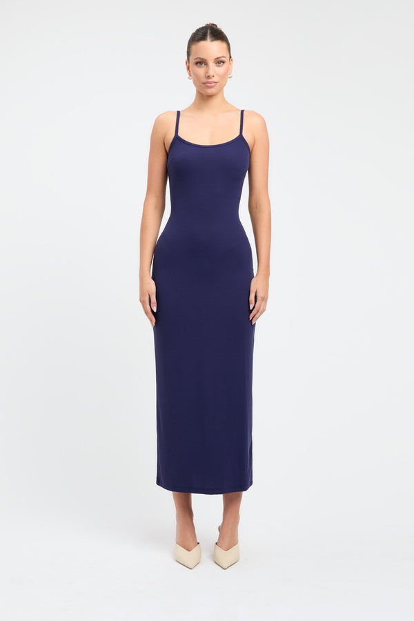kookai Layla Long Dress Navy Night