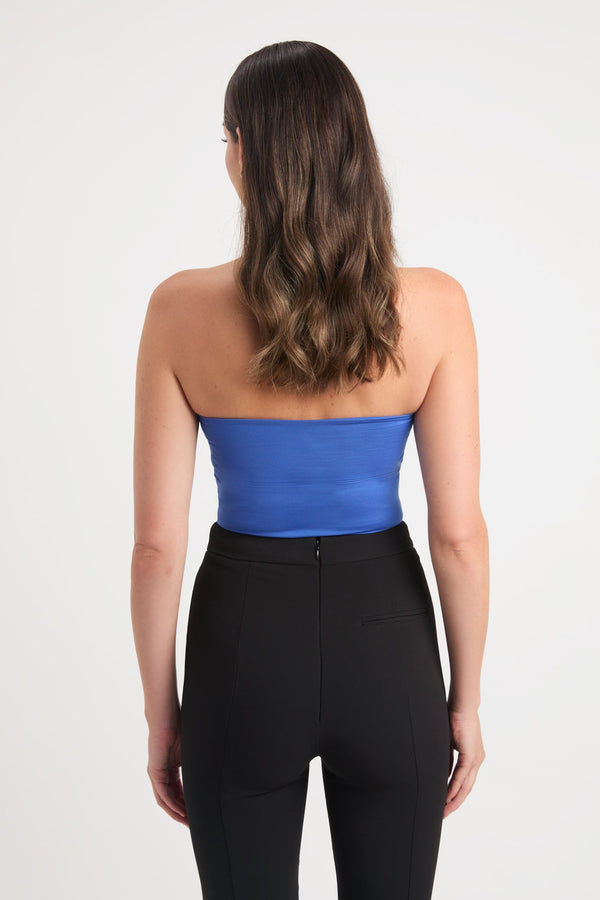 Kookai Leigh Strapless Top Sapphire
