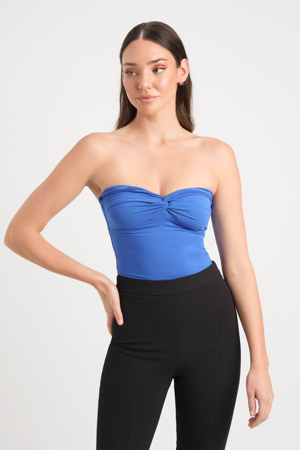 kookai Leigh Strapless Top Sapphire