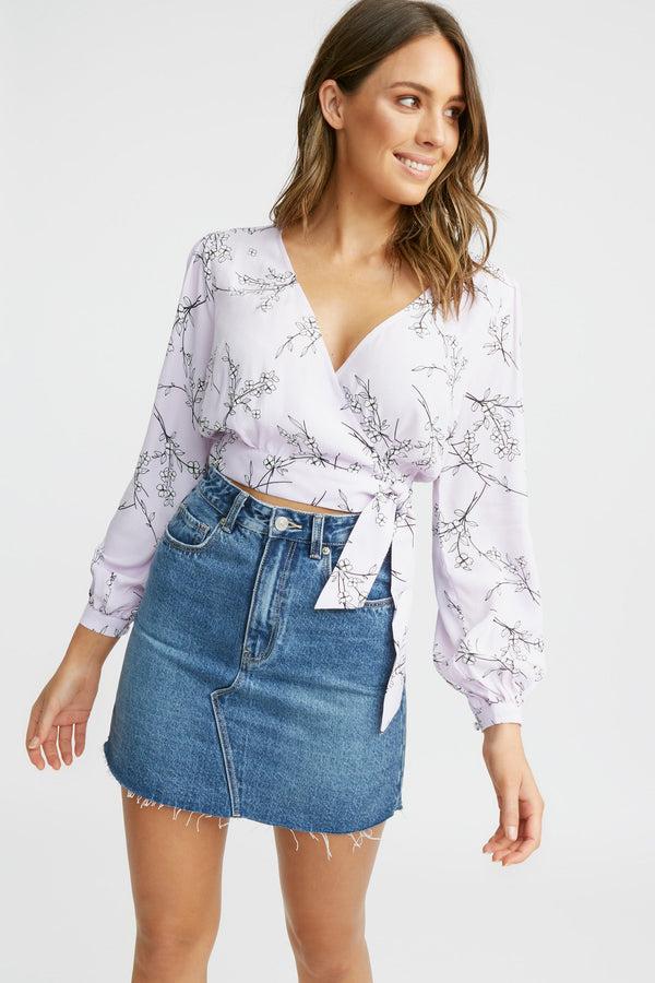 kookai Leilani Wrap Top Multi