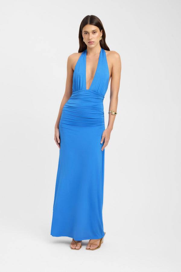 kookai Leni Maxi Dress Azure Blue