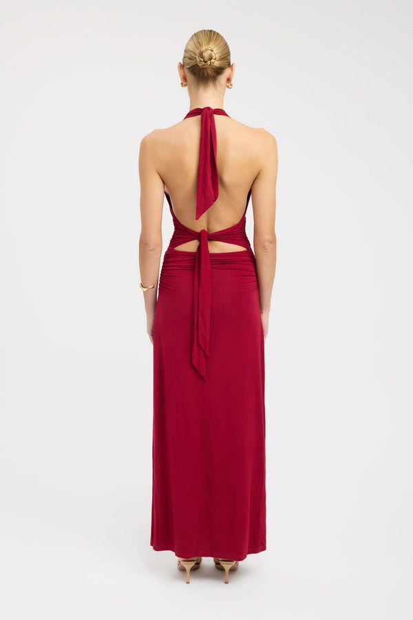 Kookai Leni Maxi Dress Red Wine